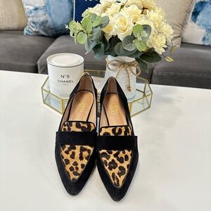 Franco sarto leopard flat shoes size 6.5